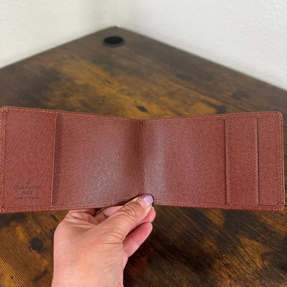 Louis Vuitton Bifold Agenda Notebook Holder Wallet Brown Leather Authenticated